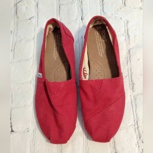 TOMS Classic Red Canvas Shoes